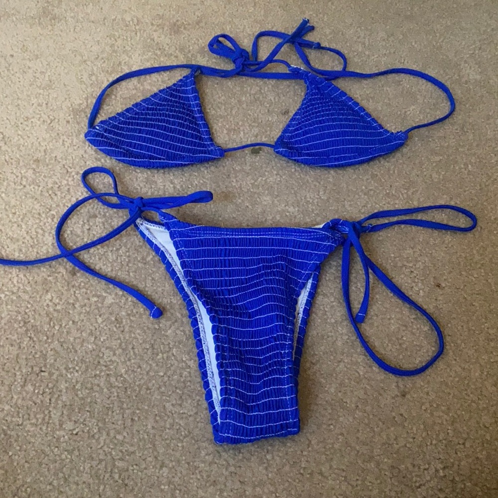 blue bikini set
